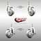 Service Caster 3 Inch 316SS Gray Polyurethane Swivel 1/2 Inch Threaded Stem Caster Brakes, 2PK SCC-SS316TS20S314-PPUB-121315-2-TLB2 - alternate 5